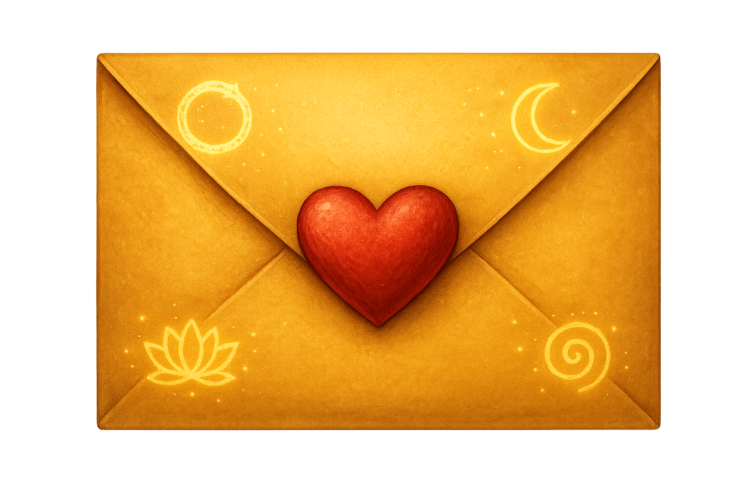 Gouden liefdesenvelop Holistic View