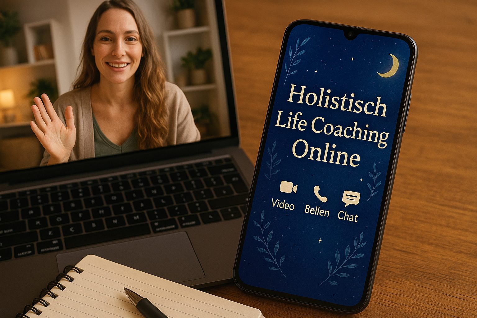 Holistisch life coaching online via video, bellen en chat bij Holistic View