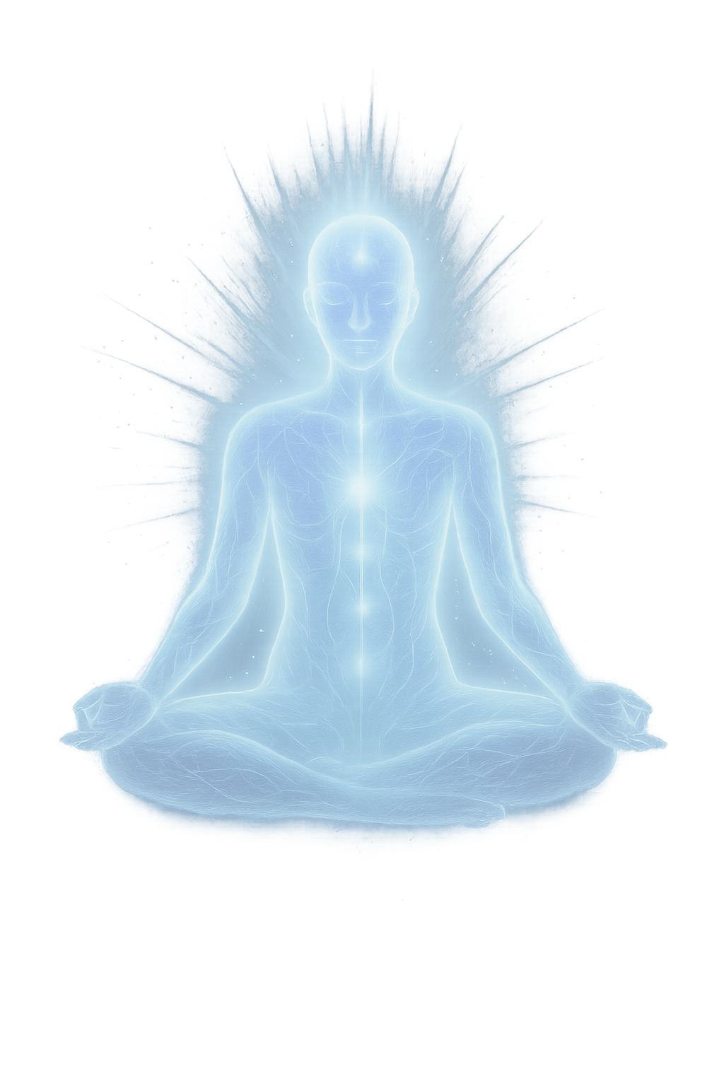 Spirituele blauwdruk silhouet