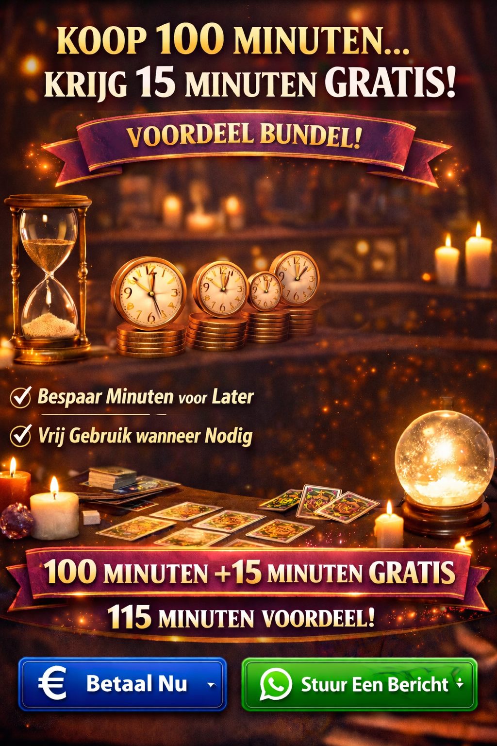 Koop 100 minuten en krijg 15 minuten gratis - Holistic View voordeel bundel