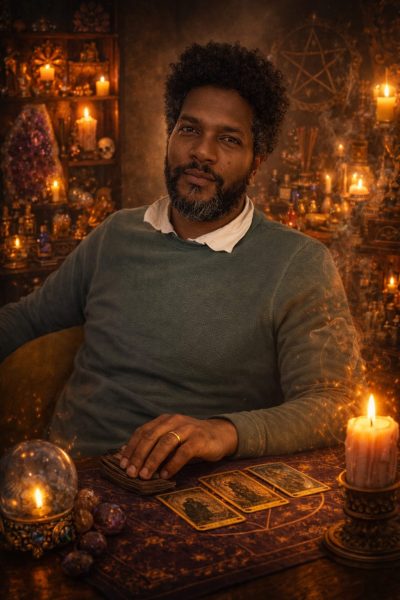 Armando Valentijn in zijn spirituele werkruimte